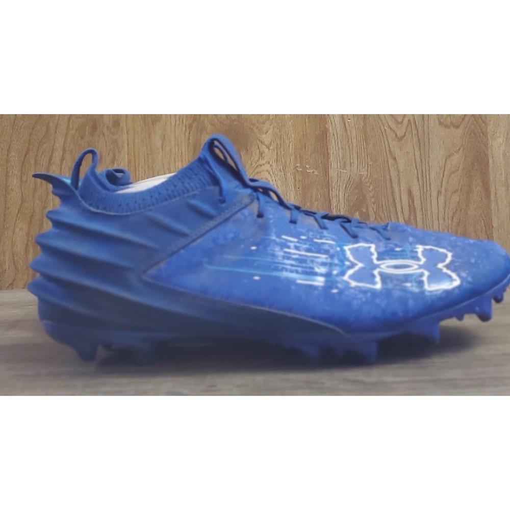 Under Armour Blur Smoke Suede 2.0 MC Football Cleats Mens Size 13.5 Blue